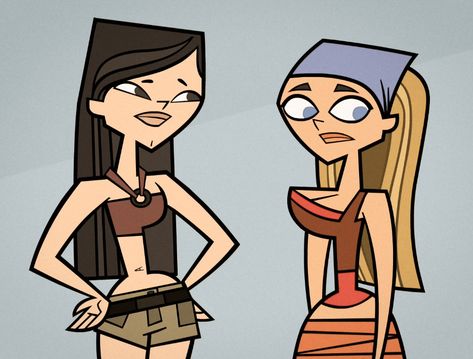 Heather And Lindsay Total Drama, Blonde And Brunette Best Friends Cartoon, Blonde And Brunette Cartoon Characters, Lindsay And Heather, Matching Pfp Cartoon, Blonde And Brunette Best Friends, Blonde And Brunette, Pfp Cartoon, Epic Fortnite