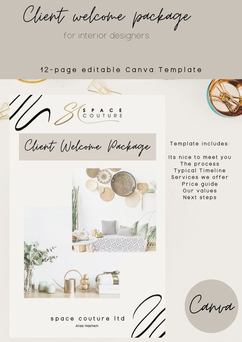 Business Welcome Packet, Interior Design Client Presentation, Interior Design Client Welcome Packet, Interior Design Client Brief Template, Client Welcome Packet Template Free, Client Welcome Packet, Intro Template, Welcome Packet, Guide Template