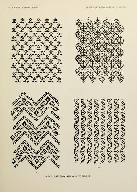 Block prints from India for textiles : Lewis, A. B. (Albert Buell), 1867- : Free Download, Borrow, and Streaming : Internet Archive Urbana Champaign, Color Drawing Art, Field Museum, Indian Textiles, Hand Embroidery Design Patterns, Block Design, High Resolution Images, Colorful Drawings, Pattern Books