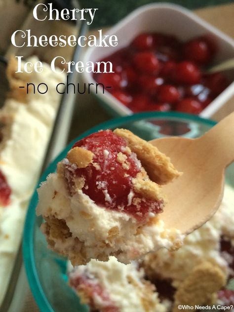 Cherry Cheesecake Ice Cream #SensitiveSmiles Cherry Cheesecake Ice Cream, Frozen Summer, Ice Cream Mixture, Frozen Dessert Recipe, Cheesecake Ice Cream, Homemade Ice Cream Recipes, No Churn Ice Cream, Cherry Cheesecake, Ice Cream Popsicles