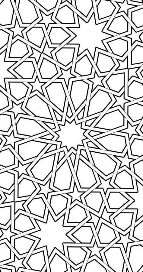 Moroccan Design Pattern Islamic Art, Islamic Geometric Pattern Design, Islamic Geometry Pattern, Islamic Coloring Pages, Islamic Geometric Art, Islamic Patterns Geometric, Moorish Pattern, Islamic Geometric Pattern, Morocco Pattern