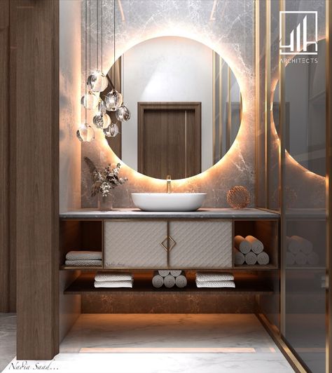 Luxury Powder Room, Sink Mirror, Washroom Decor, Small Bathroom Sinks, Washbasin Design, Bathroom Inspiration Modern, Turkish Tiles, Washroom Design, Powder Room Design