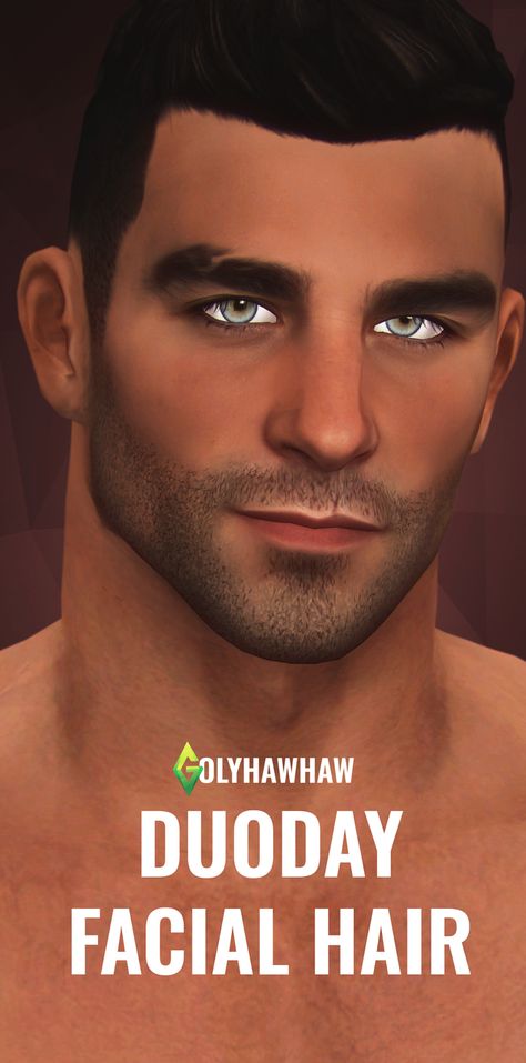 Sims Stories, The Sims 4 Skin, Sims 4 Cas Mods, Men's Facial Hair, Mens Facial Hair Styles, Sims 4 Cc Skin, Hair Pack, 5 O Clock, Sims 4 Cc Packs