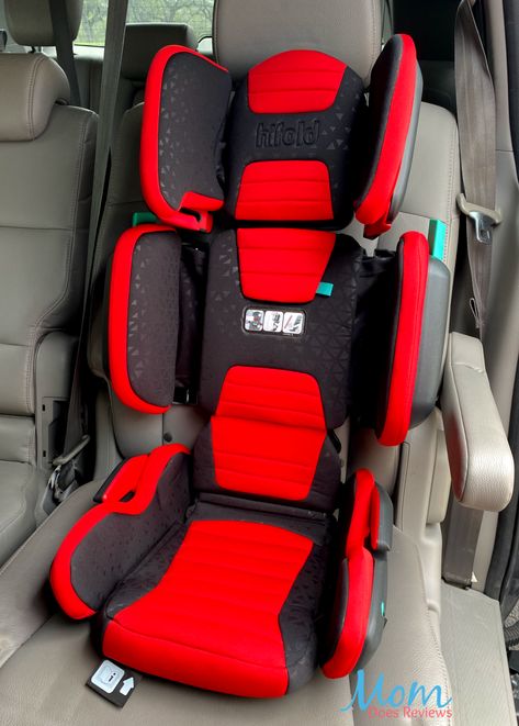 The Perfect Folding Travel Booster Seat mifold hifold - Mom Does Reviews Travel Booster Seat, Booster Car Seat, Booster Seat, Car Safety, Folded Up, Seat Belt, Kids Safe, Car Seat, Little One