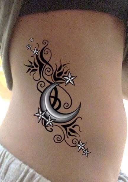 Tattoos Arm Mann, Wolf Tattoos For Women, Small Wolf Tattoo, Orca Tattoo, Celestial Tattoo, Stars Tattoo, Polynesian Tattoos, Star Tattoo Designs, Moon Tattoo Designs