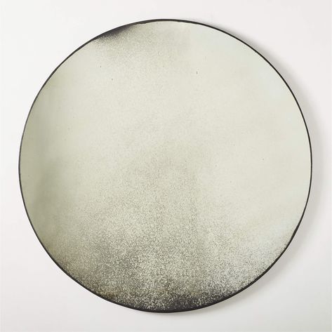 Clooney Antiqued Round Wall Mirror 48" + Reviews | CB2 Antique Floor Mirror, Oversized Round Mirror, Floor Length Mirror, Large Round Mirror, Leather Mirror, Mantel Mirrors, Gold Mirror Wall, Modern Mirror Wall, Hanging System