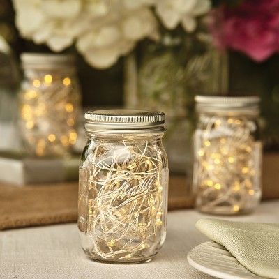 glass jars for crafts and storage Storage Solutions Kitchen, Jar Centerpieces, Jars With Lids, Ball Mason Jars, Glass Jars With Lids, Mini Storage, Mason Jar Centerpieces, Storage Jar, Fairy Lights