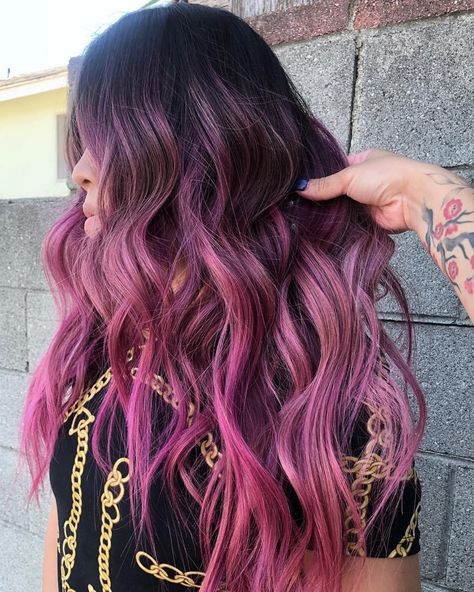 Balayage Pink, Hair Color Ideas Trending, Color Hair Ideas, Indian Hair Cuts, Purple Hair Color Ideas, Purple Hair Color, 2024 Hair Color, Pink Ombre Hair, Cute Hair Colors