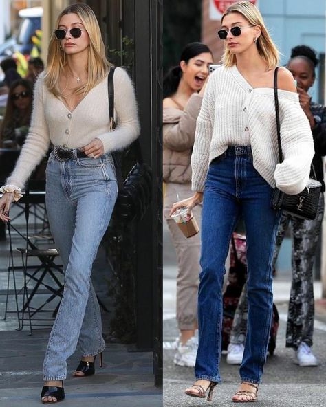 Kendall Jenner Outfits Casual, Hailey Bieber Street Style, March Outfits, Hailey Baldwin Street Style, Outfits Con Jeans, Spring Lookbook, Fluffy Cardigan, Looks Pinterest, Modest Dresses Casual