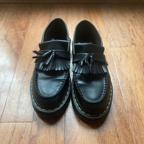 Dr. Martens Women's Adrian Bex smooth leather tassel loafers Dr Martens Adrian, Shoes Dr Martens, Dr Martens Womens, Dr Martens Black, Tassel Loafers, Dr Martens Shoes, Martens Shoes, Leather Tassel, Smooth Leather