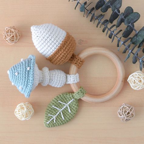 Teething Ring Pattern, Crochet Mens Scarf, Crochet Men, Crochet Rings, Crochet Fall, Kids Scarf, Teething Ring, Crochet Motifs, Crochet Instructions