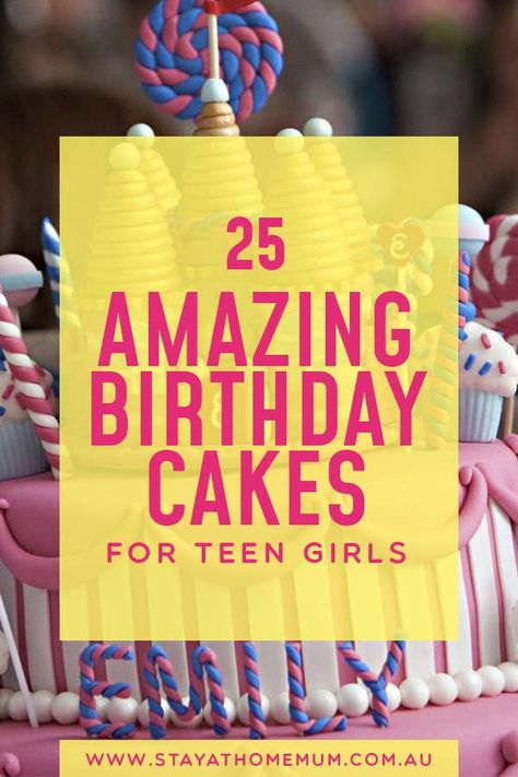 So what do you give to your teenager when she turns a year older? Fret no more; as usual, SAHM is here before you even ask for it. Let’s take a look at these totally amazing cakes for teenage girls! Teen Girl Cake Ideas, Diy Birthday Cake For Girls Easy, Cake Designs For Teenage Girl, Birthday Cake For 11yrs Old Girl, Official Teenager Cake, Amazing Birthday Cakes, Birthday Cake Girls Teenager, Cakes For Teenagers, Birthday Cale