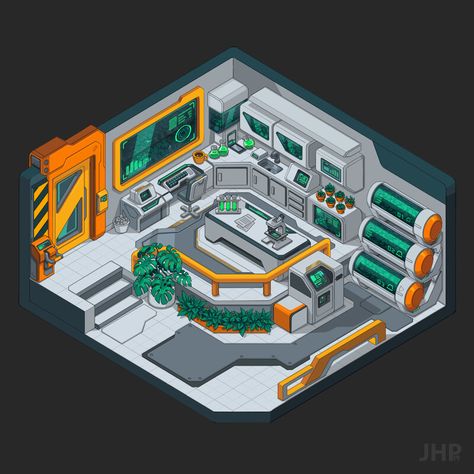 Sci Fi Laboratory Concept Art, Futuristic Laboratory, Sci Fi Laboratory, Sci Fi Room, Scifi Environment, Sci Fi Props, Sci Fi Games, Spaceship Interior, Space Ship Concept Art