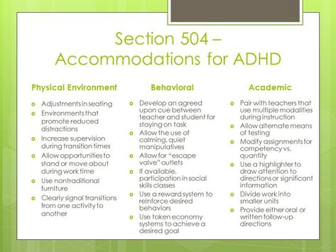 504 Plan Accommodations, 504 Plan, Learning Difficulties, Counseling Activities, Physical Environment, Counseling Resources, Educational Psychology, Scholarships For College, Reading Resources