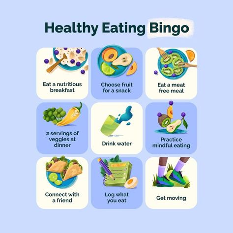 The Fabulous App on Instagram: "Healthy eating doesn't have to be overwhelming! 😵‍💫 ⁠ In fact just a few small habits put together can make healthy eating a real breeze! 🍃⁠ ⁠ Here's a bingo chart to get you started 😉 How many can you try this weekend? 🥬📝👟" Bingo Chart, Fabulous App, Small Habits, Pregnancy Health, Get Moving, Mindful Eating, Eating Habits, Put Together, Healthy Habits