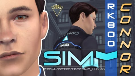 Mod The Sims - RK800 Connor (Sim) by LadySpira Ts4 Mod, Sims4 Cc Mods, Sims 4 Aesthetic, Sims 4 Pc, Sim4 Cc, Ts4 Clothes, 4 Aesthetic, Tomodachi Life, Connor Dbh