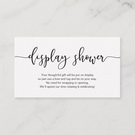 Modern black minimalism font Display Shower Enclosure Card Bridal Shower Invitation Wording, Bridal Shower Invitations Diy, Simple Bridal Shower, Simple Invitation, Invitation Wording, Card Wedding, Bridal Shower Theme, Shower Enclosure, Enclosure Cards