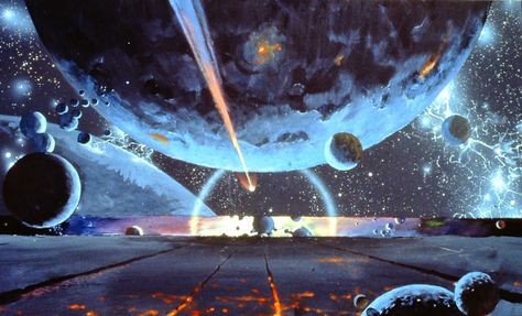 Robert McCall’s concept art from Gerald Gurian’s blog. Robert Mccall, Vintage Spaceship, Star Trek The Motion Picture, Star Treck, Creation Science, 70s Sci Fi Art, Star Trek Movies, Starship Enterprise, Star Trek Ships