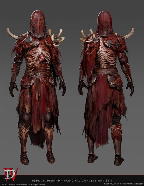 Diablo 4 Necromancer Art, Diablo 4 Art, Diablo 4 Concept Art, Cadaver Collector, Diablo Concept Art, Crow Feeder, Lich Art, Diablo Characters, Bio Punk