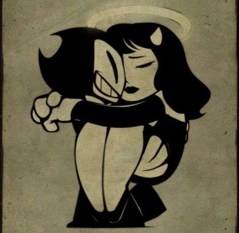 Bendy And Alice Angel Love, Alice Angel X Bendy, Alice And Bendy, Bendy X Alice, Cozy Little House, Alice Angel, Ink Machine, Me And Him, Bendy And The Ink Machine