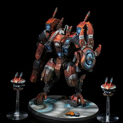 Warhammer 40k | Tau #warhammer #40k #wh40k #40000 #wh40000 #warhammer40000 #wh #gw #gamesworkshop #wellofeternity #miniatures #wargaming #hobby #propainted Tau Warhammer 40k, Warhammer 40k Tau, Tau Battlesuit, Farsight Enclave, Warhammer Tau, Grimdark 40k, Tau 40k, Tau Army, 40k Tau