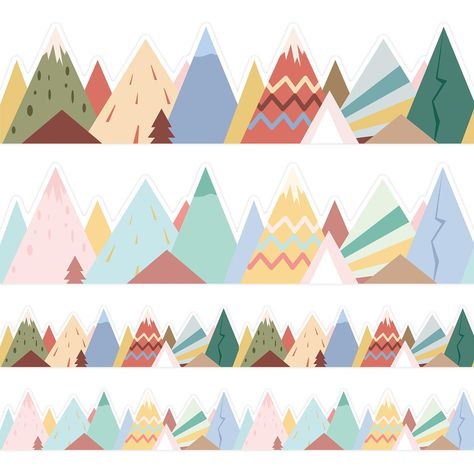 PRICES MAY VARY. Package Includes: 49.2 feet mountains bulletin board border; 2 sides are printed with different patterns; 3 inches in width Moving Mountains Bulletin Border: For decorating classroom, kid’s room, wall, parties and office; Kids will very excited by seeing beautiful decoration in your life Decorative Border: The die cut border trim is a necessary addition to classroom supplies; Students will love them; You can also use them decorate a party with other elements such as flowers and Decorating Classroom, Dinosaur Classroom, Bulletin Borders, Moving Mountains, Teacher Name Signs, Bulletin Board Borders, School Supply, New Classroom, Classroom Supplies