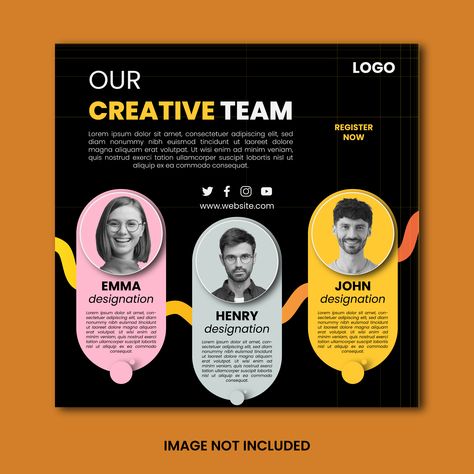 Download this Premium Vector File about Creative team social media post template, and discover more than 74 Million Professional Graphic Resources on Freepik. #freepick #creaticeteam #creativeteamsocialmediapost #teamsocialmediapost #team #marketingagencypost Social Media Post Template, Graphic Design Photoshop, Design Photoshop, Creative Team, Post Templates, Media Post, Digital Marketing Agency, Marketing Agency, Vector File