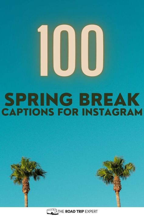 Spring Break Captions for Instagram Spring Break Instagram Captions, Instagram Captions With Friends, Spring Break Captions, Boat Captions, Pool Captions, Spring Break Quotes, Friendship Captions, Break Quotes, Spring Break Getaways