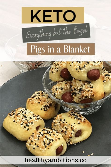 Keto Pigs In A Blanket, Pigs In A Blanket Recipe, Fat Head Dough, Everything But The Bagel Seasoning, Everything But The Bagel, Eggs For Breakfast, Bite Size Food, Fat Head, Bagel Seasoning