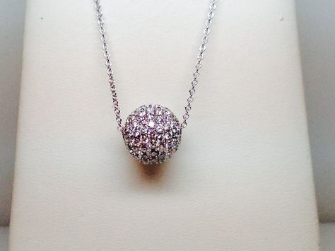 Gorgeous pave diamond ball pendant Diamond Ball, Pave Beads, Bead Pendant, Ball Pendant, Jewelry Inspo, Silver Jewellery, Beaded Pendant, Feeling Great, Pave Diamonds