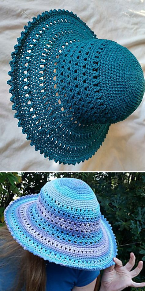 Cotton Yarn Projects, Cowboy Crochet, Crochet Summer Hats, Hats Crochet, Crochet Summer Dresses, Crochet Sun Hat, Simply Crochet, Crochet Hat For Women, Womens Crochet Patterns