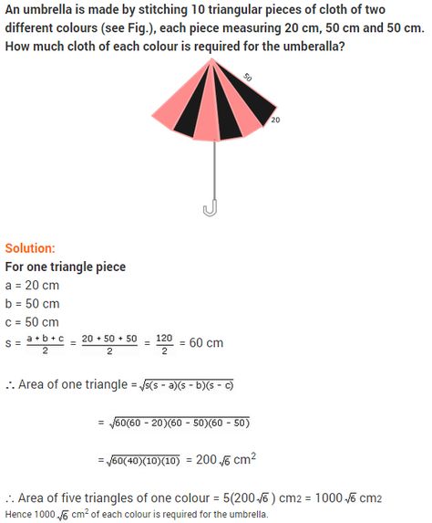 NCERT Solutions for Class 9 Maths Chapter 12 Heron's Formula Ex 12.2 Math Formula Chart, Class 9 Maths, Formula Chart, Number Theory, Math Interactive, Class 9, Math Formulas, Herons, Class 10