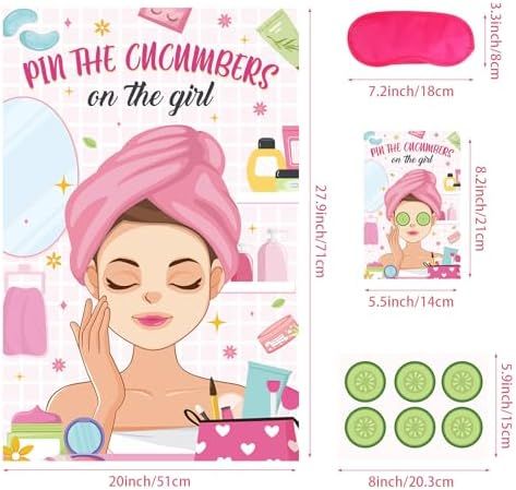 ODM Hxezoc Spa Party Games Pin The Cucumbers on The Girl With 42 Pcs Cucumber Stickers, Large Spa Party Games Poster for Kids Girls Women Spa Birthday Party Carnival Party Supplies Factory Check more at https://www.packagingeye.com/product/odm-hxezoc-spa-party-games-pin-the-cucumbers-on-the-girl-with-42-pcs-cucumber-stickers-large-spa-party-games-poster-for-kids-girls-women-spa-birthday-party-carnival-party-supplies-factory Spa Party Games, Large Spa, Spa Games, Spa Birthday Party, Games Poster, Spa Birthday Parties, Spa Birthday, Pamper Party, Instagram Frame Template