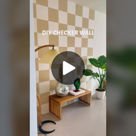 Checker Painted Wall, Diy Checkerboard, Checkerboard Wall, Shorts Tutorial, Stencil Diy, Fleetwood Mac, Wall Paint, Diy Wall, Little Princess