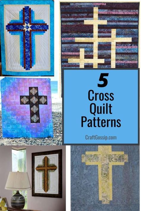 Cross Quilt Patterns Free, Cross Quilts Wall Hanging, Quilted Cross Wall Hanging Pattern, Farmhouse Cross Quilt Pattern, Quilted Cross Wall Hanging, Cross Quilt Block Patterns Free, Easter Quilts Patterns Free, Prayer Quilt Patterns Free, Patchwork Wall Hanging