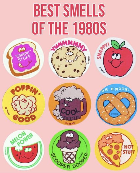 I LOVED getting a Scratch N Sniff sticker at school, and I can almost smell the apple one now! Do you remember these? #nostalgia #80skids #90skids #1980s Scratch And Sniff Stickers, Scratch And Sniff, 90s Kids, Whittling, Do You Remember, Sticker Book, At School, Melon, Colorful Art