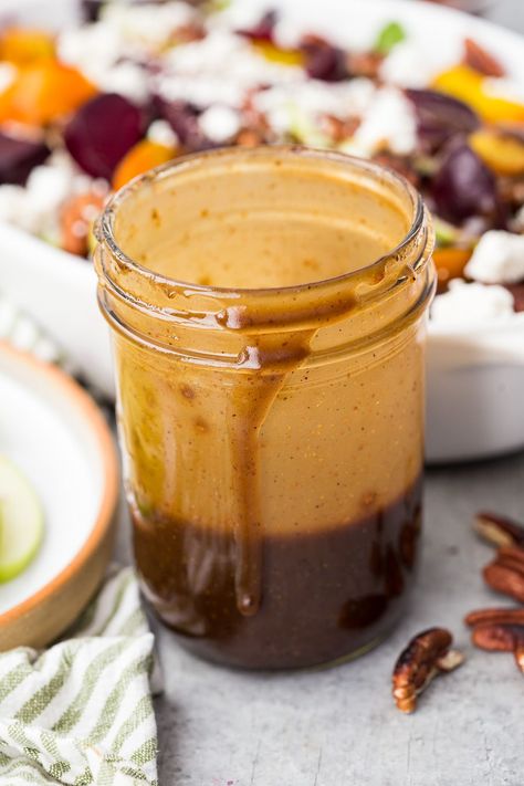 A creamy and deliciously smooth homemade balsamic vinaigrette. Maple Balsamic Vinaigrette, Weekday Recipes, Homemade Balsamic Vinaigrette, Maple Balsamic, Meal Planning App, Easy Weekday Meals, Favorite Recipes Dinner, Awesome Recipes, Mouthwatering Recipes