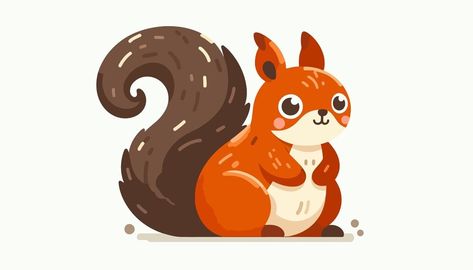 A cartoon of a squirrel with a brown face and a brown background | Premium AI-generated vector Squirrel Vector, Squirrel Cartoon, Cartoon Squirrel, Logo Psd, A Squirrel, Free Business Card Mockup, Brown Background, Business Card Maker, White Face