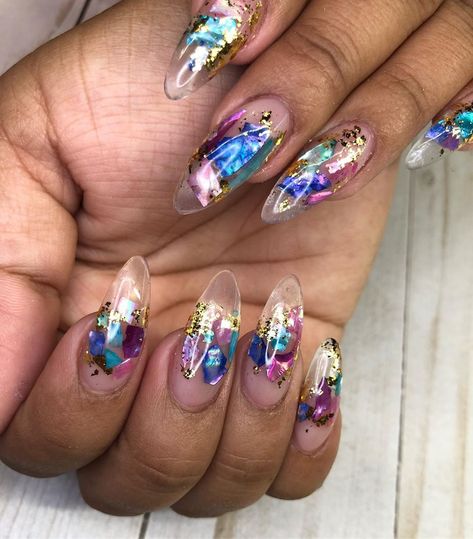 Shell Nail Design, Shell Nails, Custom Nails, Clear Nails, Nails Design, Me Now, Nail Design, Nail Designs, Shells