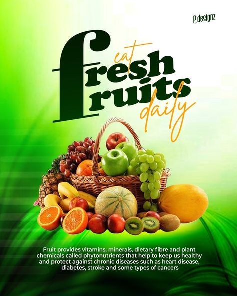 Flyer design Fruit Flyer Design, Types Of Cancers, Chronic Disease, Dietary Fiber, Flyer Design, Disease, Vitamins, Fruit, Quick Saves