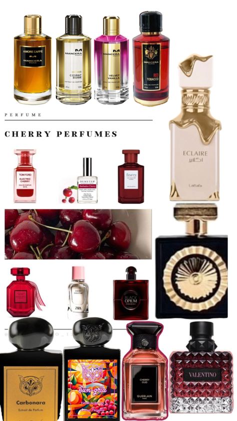 Perfumes vanille.cherry and spices Cherry Scented Perfume, Cherry Perfume, Scent Collection, Indie Perfume, Best Fragrance For Men, Oud Perfume, Fragrances Perfume Woman, Bath And Body Works Perfume, Hygiene Products