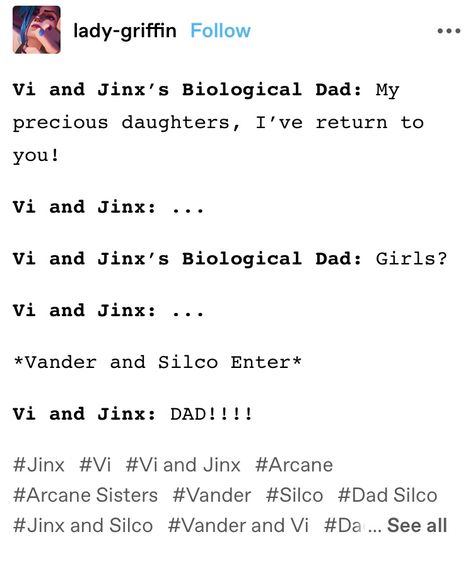 Vi Arcane Headcanons, Jinx Arcane Headcanons, Arcane Headcanons, Jayce Slander Arcane, Arcane Incorrect Quotes, Arcane Tweets, Get Jinx, Girl Sleepover, Jinx League Of Legends