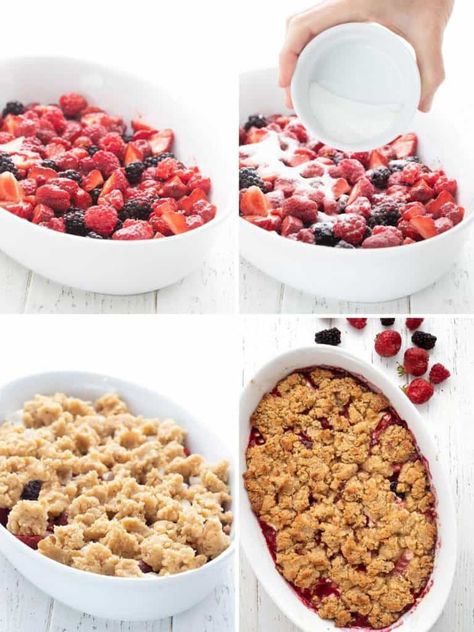 Low Carb Berry Cobbler, Dr Ken Berry Keto Recipes, Keto Cobbler Recipes, Keto Berry Dessert, All Day I Dream About Food, Keto Berry Cobbler, Keto Cobbler, Triple Berry Cobbler, Carolyn Ketchum