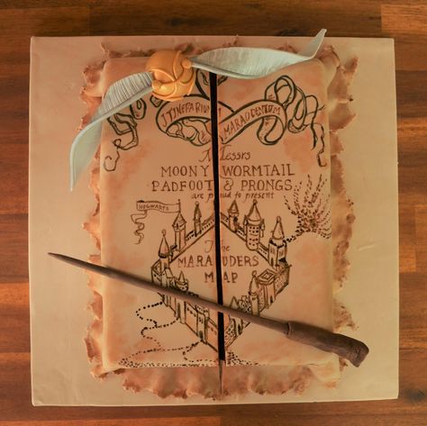 Marauders cake Harry Potter Obsession, 16th Birthday Party, Harry Potter Funny, Harry Potter Fandom, The Marauders, 16th Birthday, Birthday Cakes, Birthday Ideas, Harry Potter