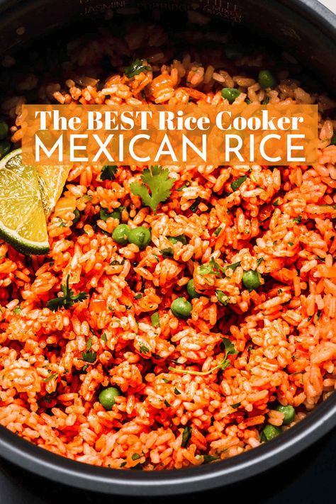 Mexican Rice In Rice Cooker, Rice Cooker Mexican Rice, Easy Mexican Rice Recipe, Homemade Mexican Rice, Easy Mexican Rice, Mexican Rice Recipe, Best Rice Cooker, Rice Maker, Mexican Rice Easy