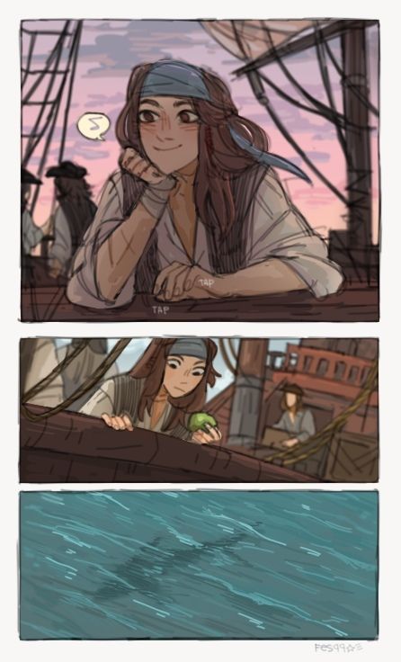 Captain Jack Sparrow Fanart, Jake And The Neverland Pirates Fanart, Potc Fan Art, Jack Sparrow Fanart, Pirate Fanart, Pirate Comic, Pirate Art, Caribbean Art, Black Sails