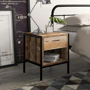 Bedside Tables, Bedside Cabinets & Sets You'll Love | Wayfair.co.uk Unique Bedside Table Ideas, Small Bedside Table Ideas, Unique Bedside Table, Bedside Table Ideas, Industrial Bedside Tables, Nightstand Table, Bedside Chest, Storage Furniture Bedroom, Assembly Instructions