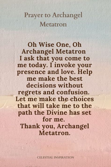 Angel Messages Spirit Guides, Archangel Raphael Prayer, Metatron Angel, Archangel Sandalphon, Angel Meditation, Psychic Development Learning, Angel Therapy, Seven Archangels, Archangel Prayers