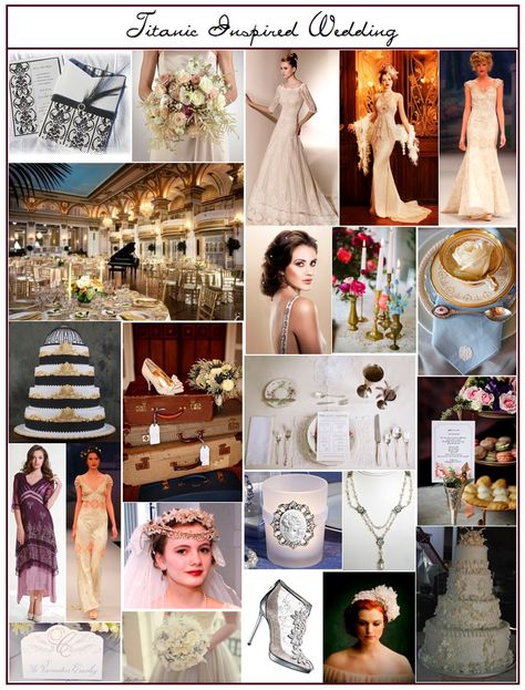 Titanic-Themed Wedding Titanic Themed Wedding, Titanic Wedding, Wedding Theme Ideas, Wedding Inspired, Let's Get Married, Wedding Fun, Retro Wedding, Favorite Movie, Wedding Dreams