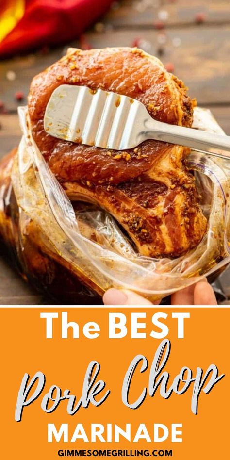 Grilled Pork Chops Boneless, Grilling Thick Pork Chops, Pork Chops Marinade, Center Cut Pork Chop Recipes, Thick Pork Chop Recipe, Easy Pork Chop Marinade, Pork Chops On The Grill, Best Pork Chop Marinade, Marinated Pork Chops Grilled